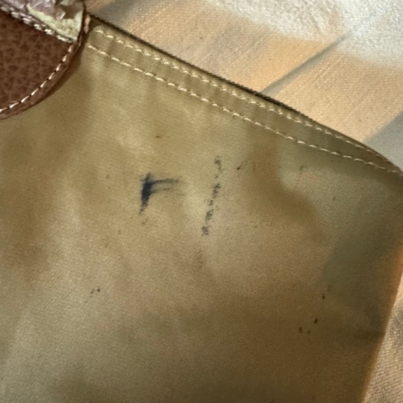 Longchamp large Le Pliage large olive green brown handbag purse tote bag - Picture 3 of 9